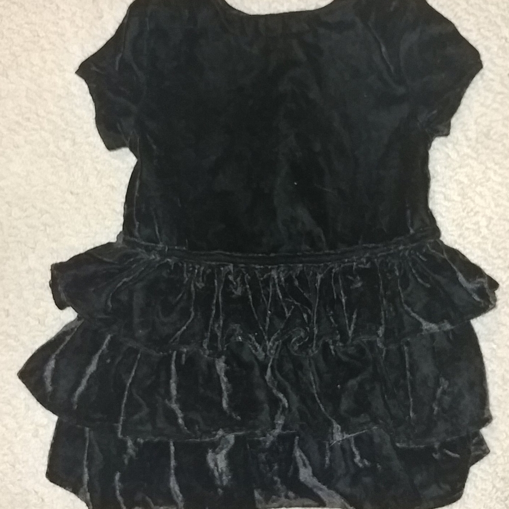 Infant Girls Black Velvet Holiday Dress 18 mo